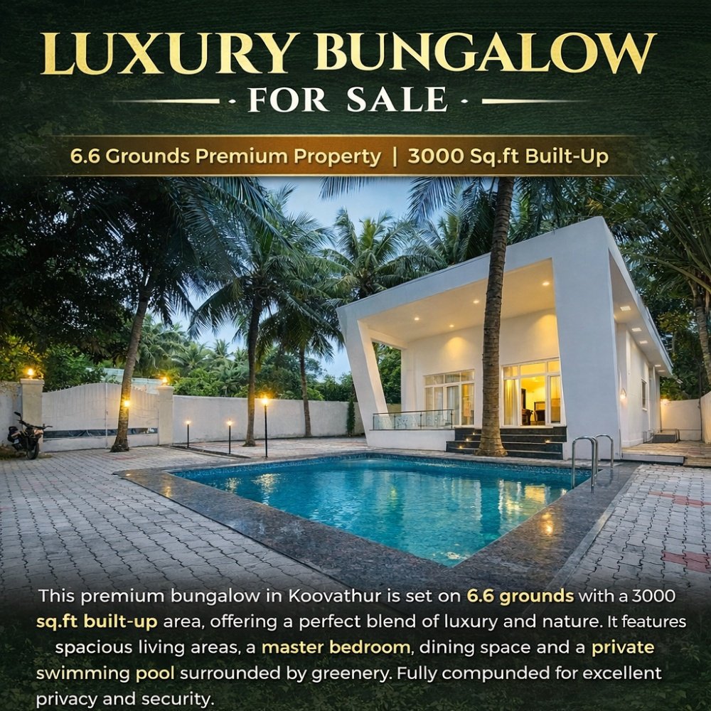 Luxury Bungalow For Sale at Kuvathoor - Villa in Kuvathoor, ECR, Chennai for sale - listing image