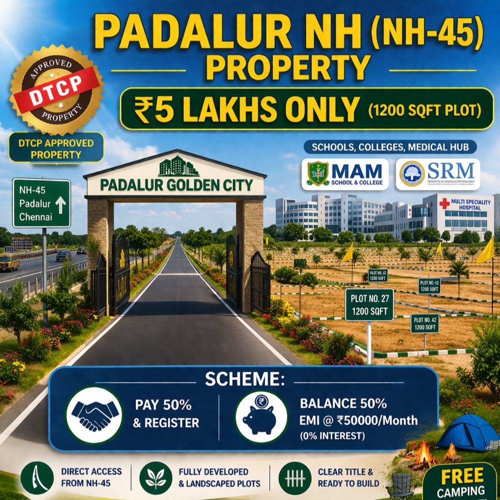 Trichy Chennai NH On Road Site | Padalur Golden City in Padalur - Namma ECR Property - sold out